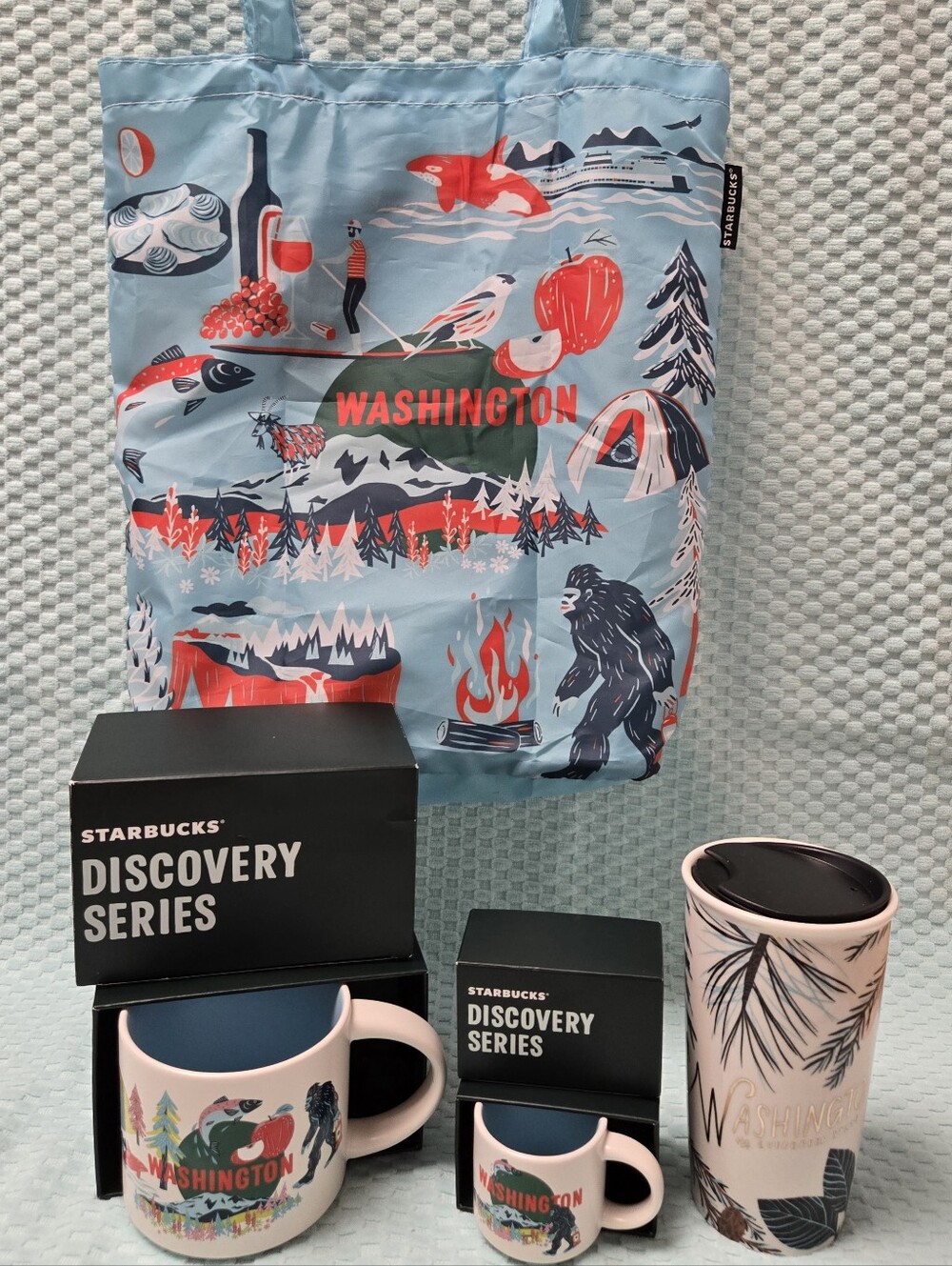 Starbucks Discovery 2024 Washington Coffee Cup and Tote Bag Set